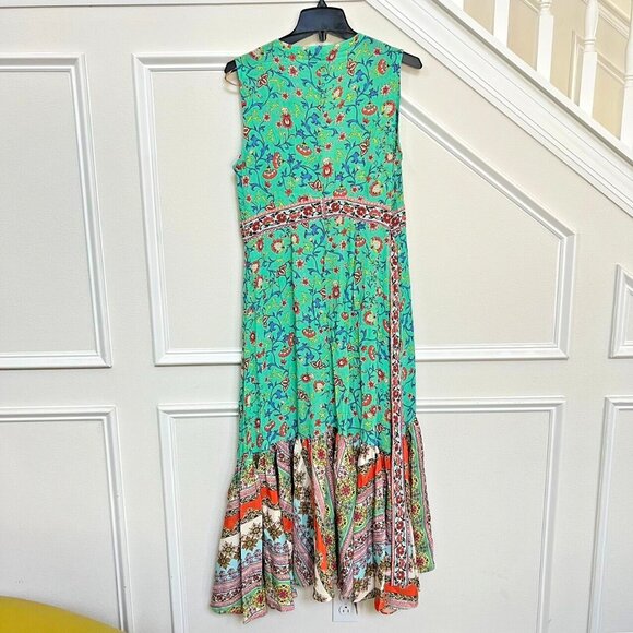 NWT ANTHROPOLOGIE Kachel Mixed Print Wrap Midi Dress - Assorted, Size 10 - Picture 10 of 11